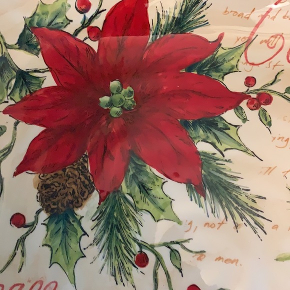 11” square Christmas platter holiday - Picture 4 of 5